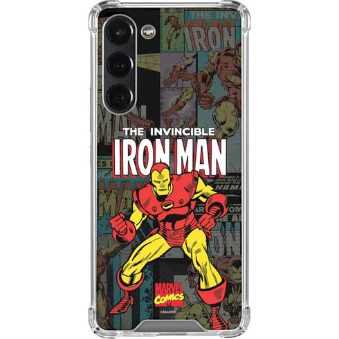 Marvel Classic Comics Iron Man Action Vintage Galaxy S23 FE Clear Case